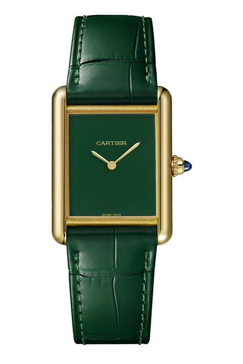 cartier tank must green|must de cartier quartz.